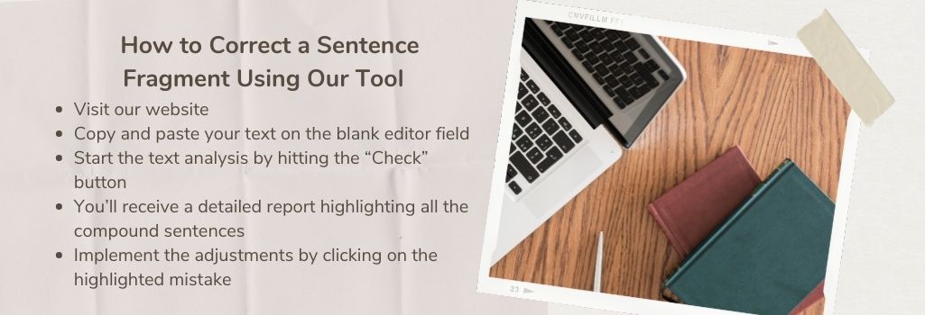 correct sentence with the tool
