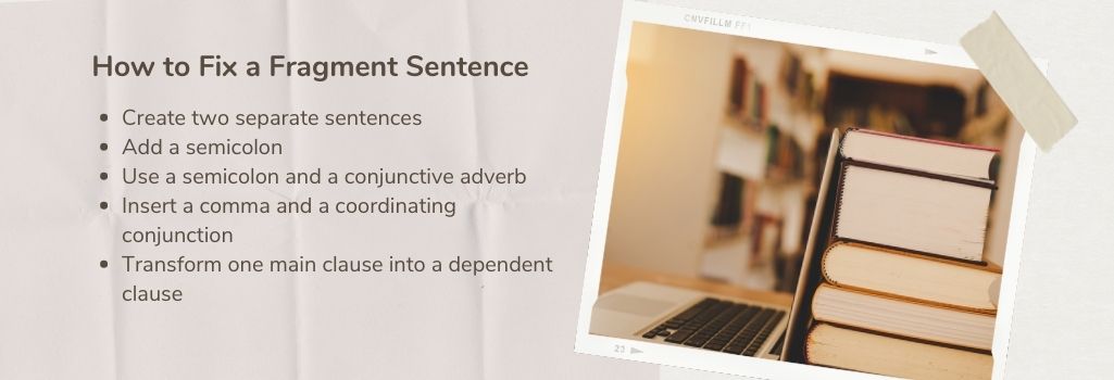 how to fix a fragment sentence